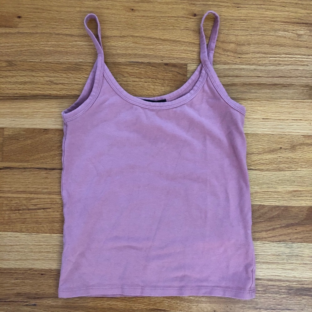 Basic Pink Scoop Neck Tank Top